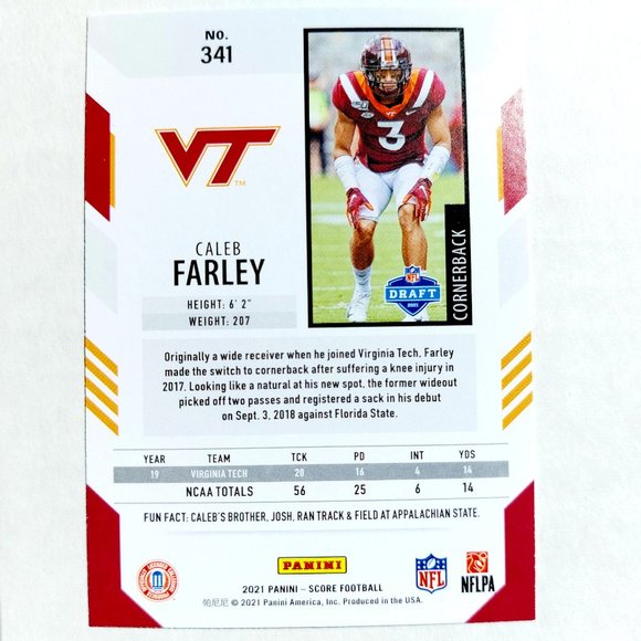 Virginia Tech Hokies (Caleb Farley) - CFTBL [2_13_CF1] - Picture 3 of 3